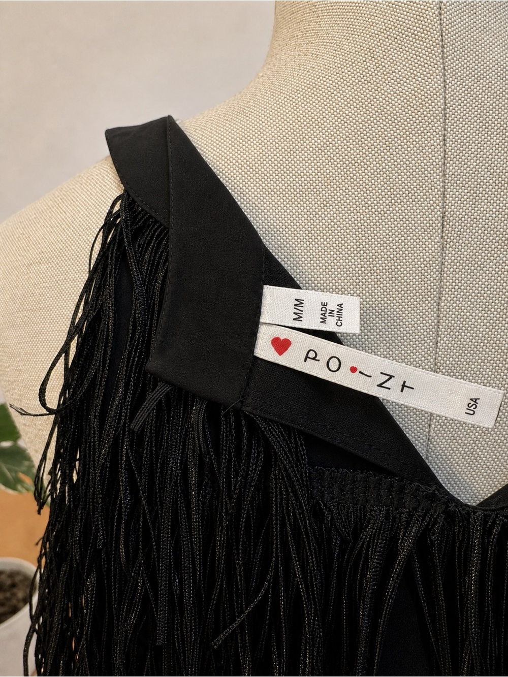 Point Black Fringe Mini Dress, Flapper - Picture 6 of 6